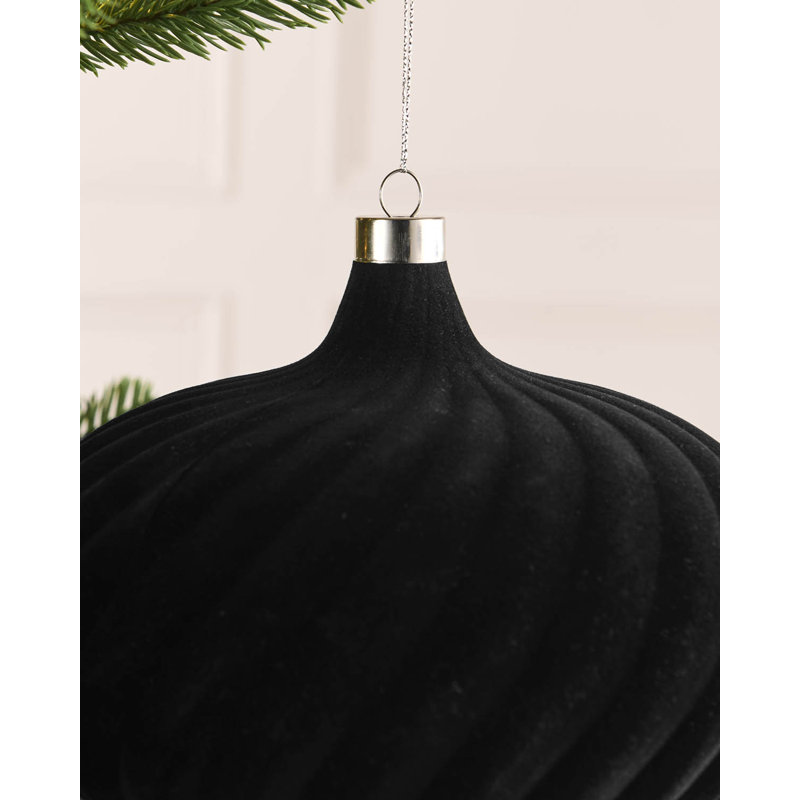 15cm Polystyrene Bauble, 20.1 cm H x 20 cm W x 20 cm D, Black