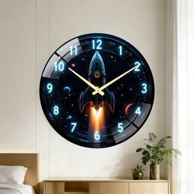 Horloge murale fusée 24 po