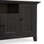 Meuble télé Amherst de 72 po en bois massif pour téléviseur de 80 po ou moins avec 2 armoires, 2 tiroirs et tablettes réglables-413570214