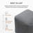 Marta 20" Storm Gray Upholstered Pouf Ottoman-117292719