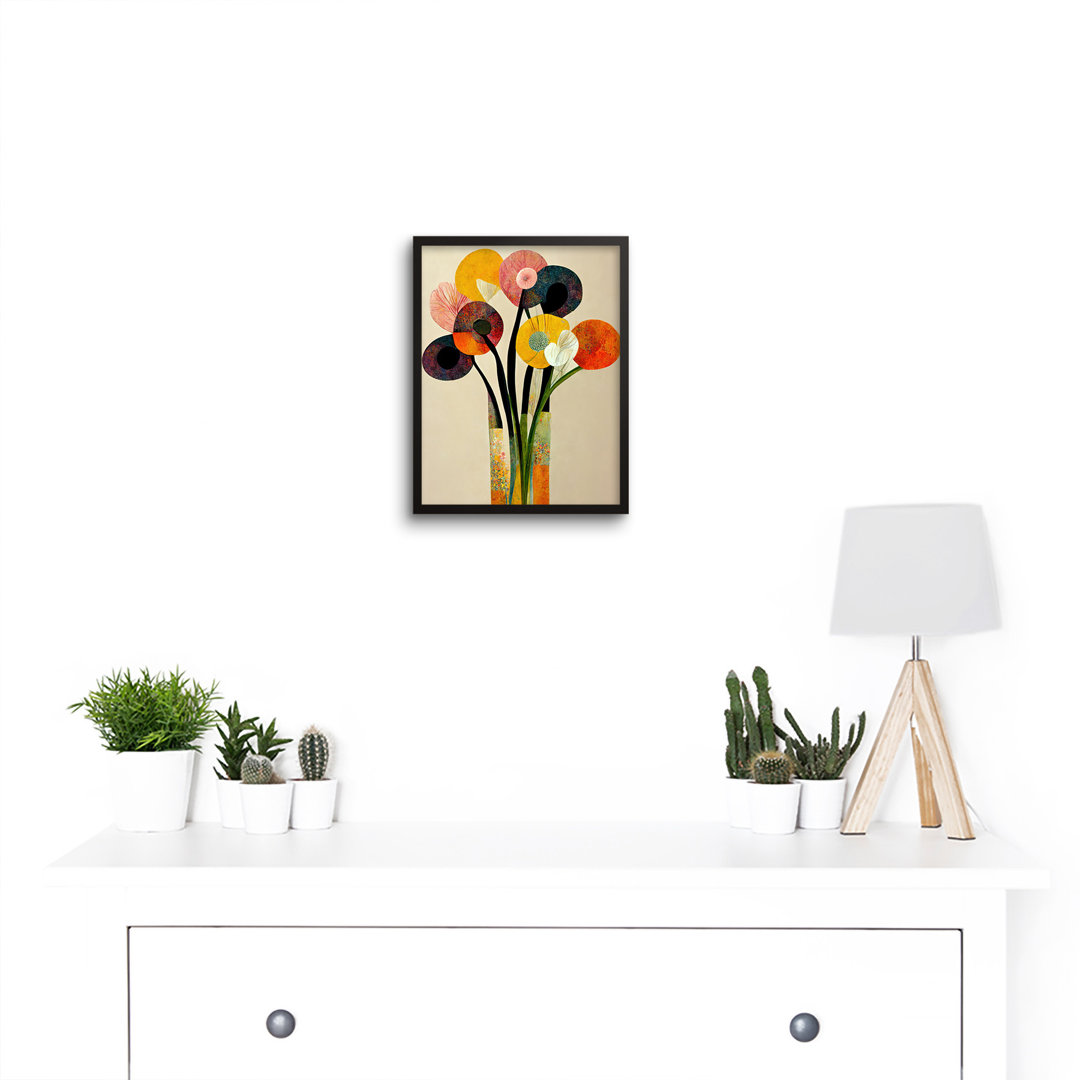 Spring Flowers Floral Bouquet Abstract Vase - Single Picture Frame Print