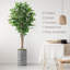 Arbre artificiel dans un pot de fleurs moderne, faux arbre en soie ficus (décoration en pot et arbre)