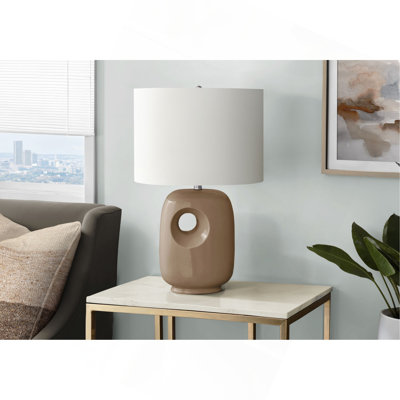Lighting, 26 po, lampe de table, céramique, abat-jour, contemporain, moderne