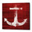 «Red and White Anchor» par Linda Woods, art mural sur toile-28020547