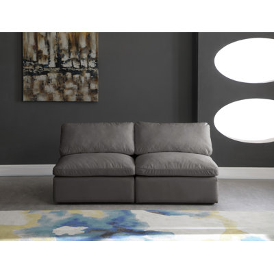 Causeuse modulaire en velours Atis