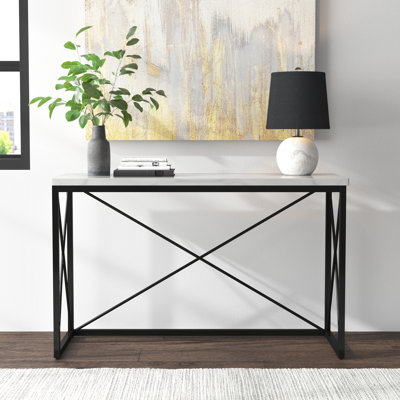 Geddes 48'' Marble Top Console Table