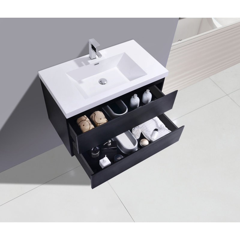 35.5'' Single Bathroom Vanity Base Only, Black