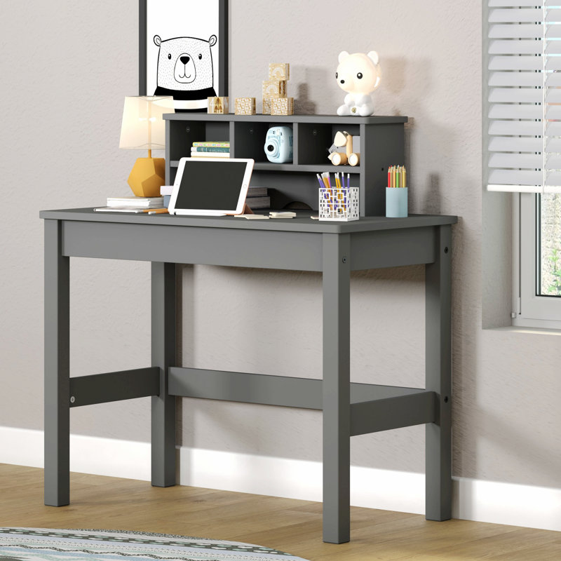 Bureau d'écriture en bois avec huche intégrée