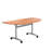 Buariki Half-circle 4 Person Flip Top 160cm L Modular Training Table with Casters-1001688318