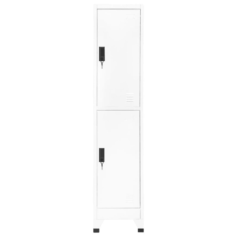 Armoire vestiaire en acier, Blanc, 2