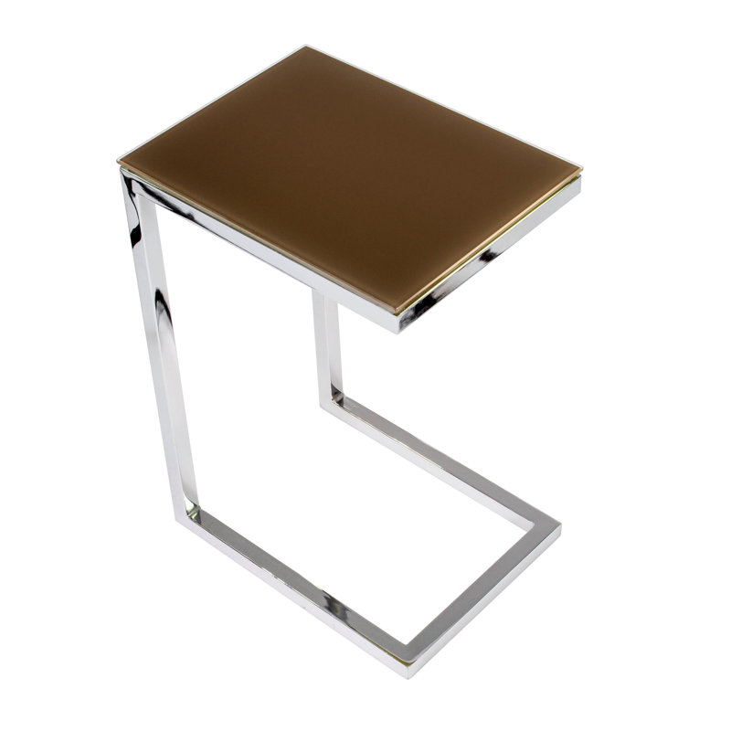 Table de bout Stretford, Transparent, Chrome
