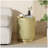 Golden Round Side Table With Vertical Stripes