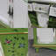 Banc de rangement vert en bois manufacturé
