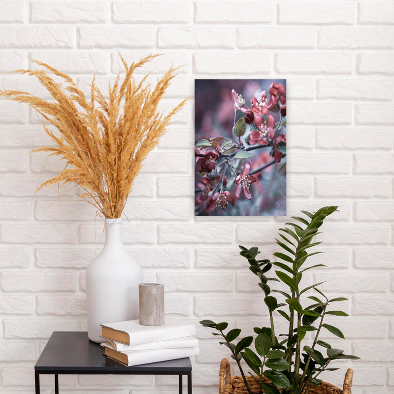 «Dreamy Dark Romance Spring Floral Blossoms Dreamy Elegant Organic Flower Nature», art mural, H 18 po x l 12 po