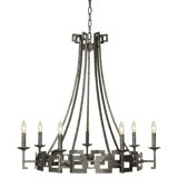 Palm Beach 7 - Light Candle Style Wagon Wheel Chandelier