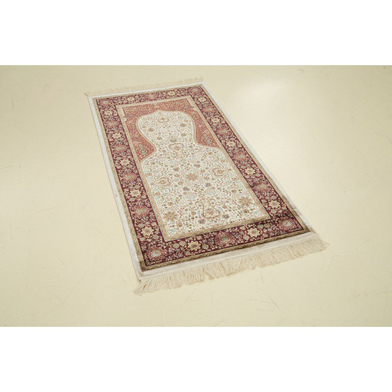 Tapis traditionnel touffeté à la main 2 pi 7 po x 4 pi 11 po