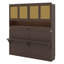Lit escamotable simple peu encombrant avec compartiment de rangement supérieur, conception pliable avec éclairage et ports USB-1081102106