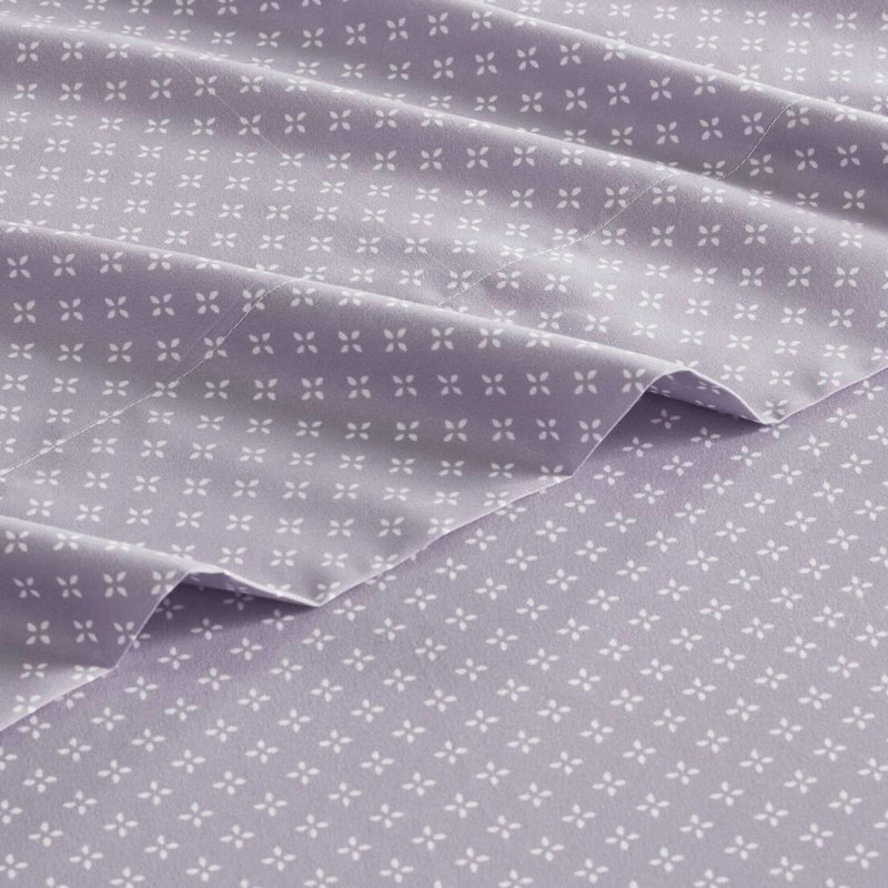 Couette King Size avec draps à motifs floraux taupe - Garnissage, entretien facile et imprimé des draps, tissu facile à manipuler, lavable à la machine