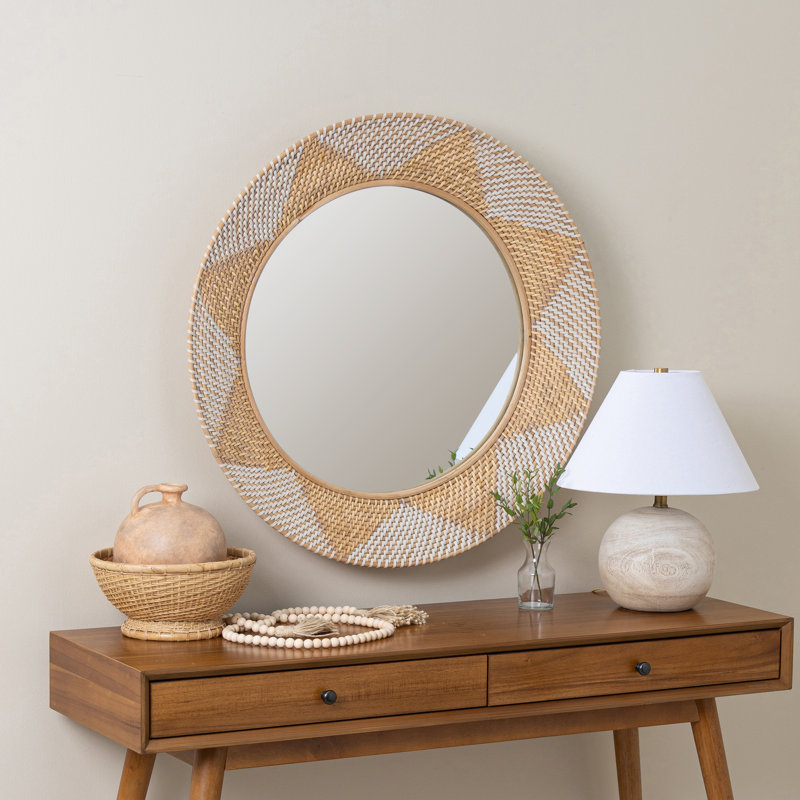 George Round Rattan Mirror