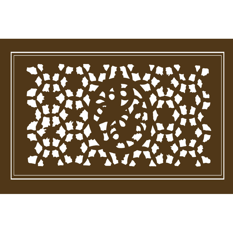 Shoji Screen In Brown II by Vision Studio - Wrapped Canvas Print, 30cm H x 46cm W