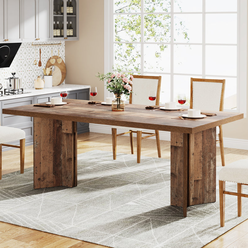 Dining Table, Distressed Brown