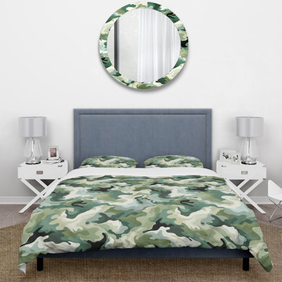 Literie vert chic camouflage I