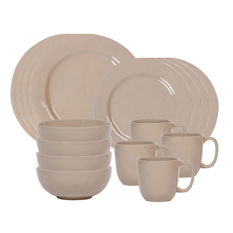 Puro 16 Pieces Place Setting, Taupe