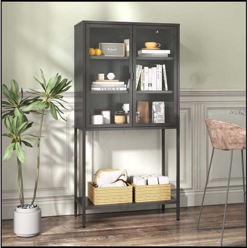 Armoire de rangement polyvalente en métal robuste pour espaces de bureau, Noir, noir, noir, noir