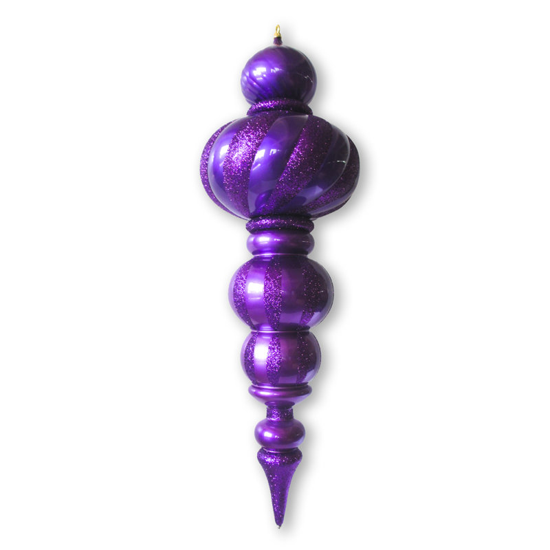 ornement Finial, Mauve, H 36 po x l 12 po