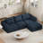 Boneless 104" Modular Sectional Sofa with Deep Seat, Comfortable Upholstery L Shaped Cloud Couch for Living Room, 3-Seater Boneless Sofa with Movable Ottoman, Removable Cover, No Assembly Required-867320126