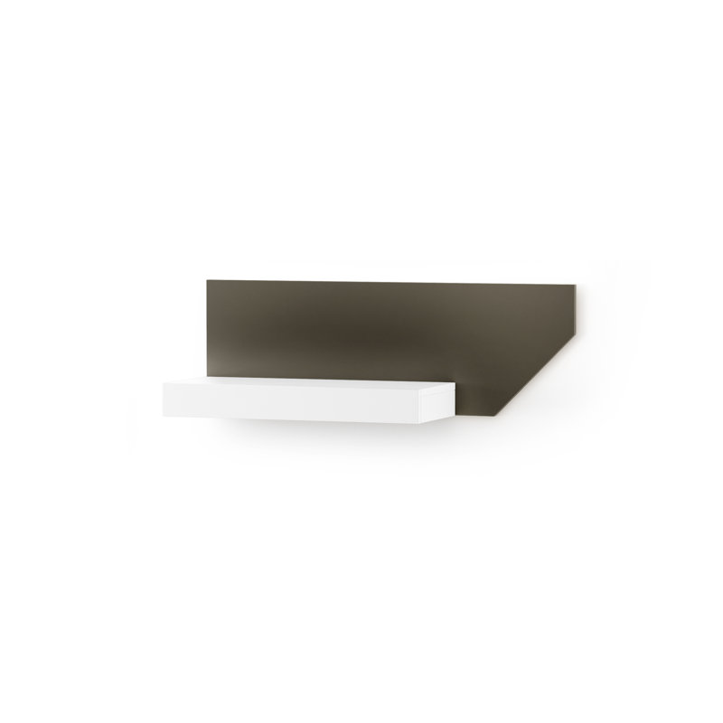 Calumet Floating Shelf, Graphite/White