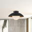 Plafonnier semi-encastré noir 15 po avec verre opale Mire-1394606615