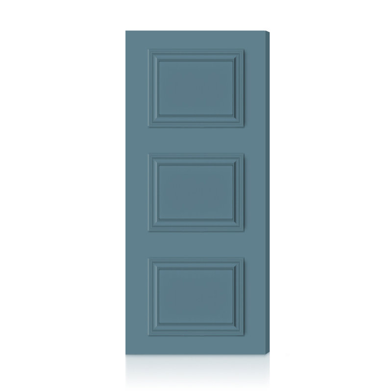 Dalle de porte intérieure 3 panneaux Palazzo, 80 x 30, Bleu dignité