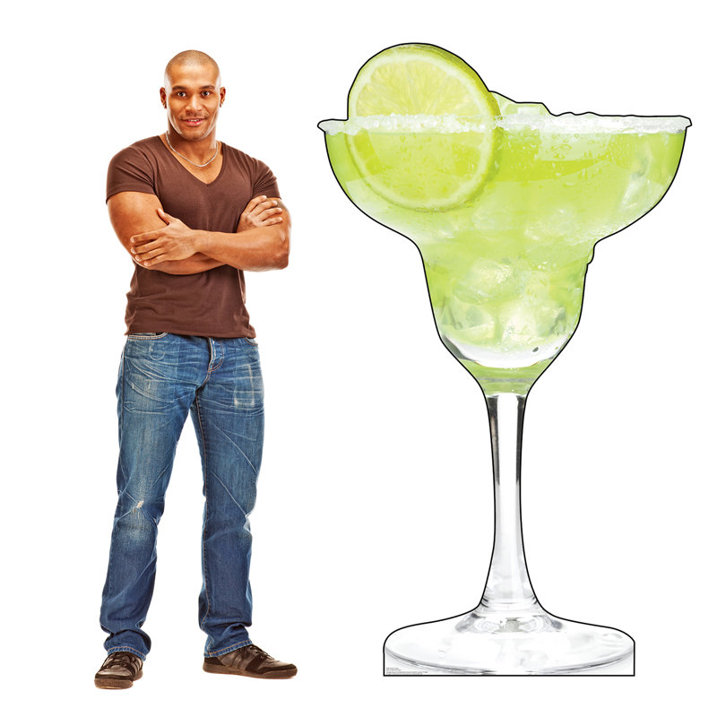 74'' Life-Size Margarita Glass Cardboard Standup Decor