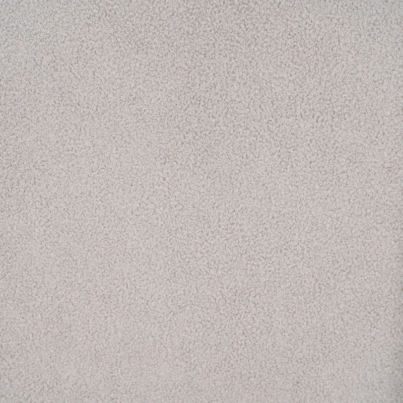 Landon Round Arm Upholstered Accent Chair, Grey Sherpa