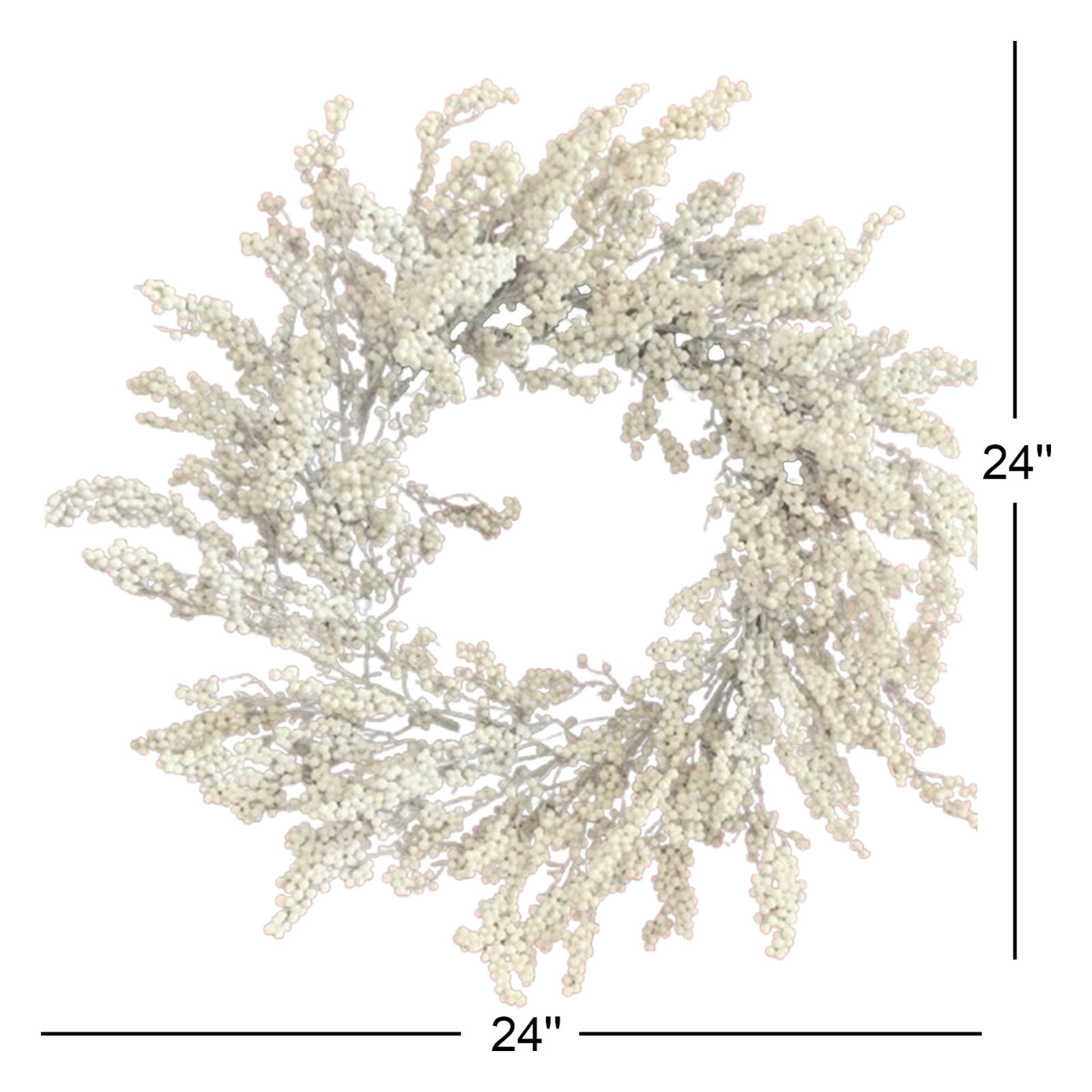 24" Handcrafted Berry Christmas Wreath
