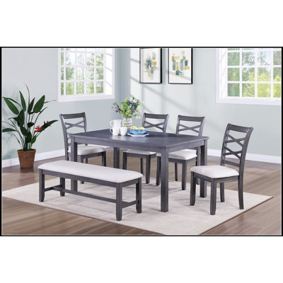 Casual Counter Height Extendable Leaf Storage Table With Pedestal Base, Two-Tone Chalk Grey Finish For Modern Dining Rooms