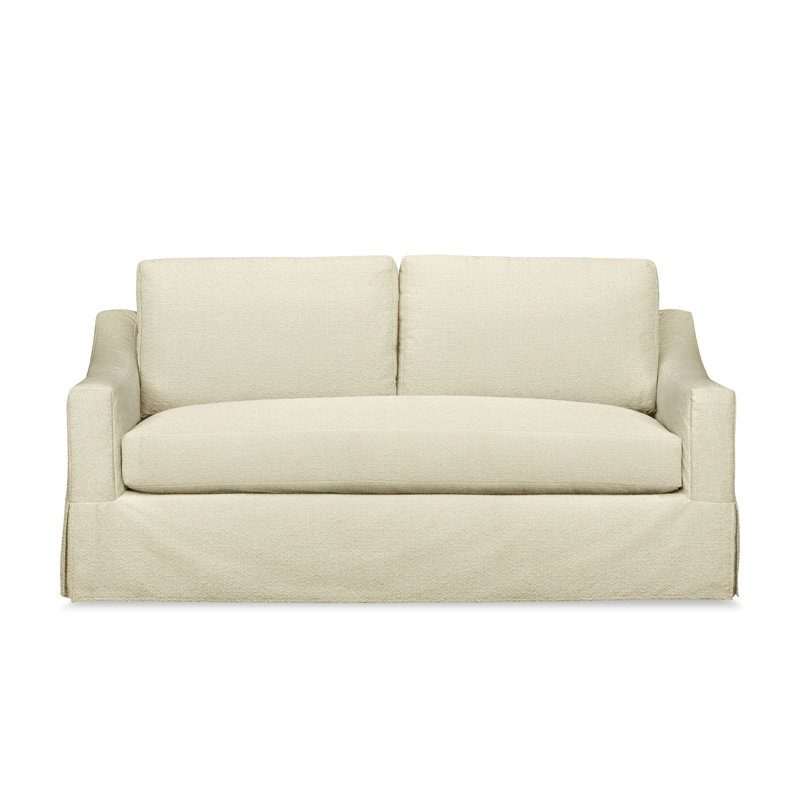 Cranbrook 78" Slipcovered Sofa, Davis Pearl Performance Bouclé