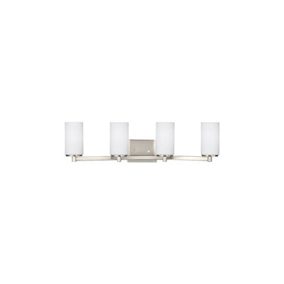 Generation Lighting 4439104EN3-962 Hettinger 9.5 Watts Four Light Bath Sconces Brushed Nickel