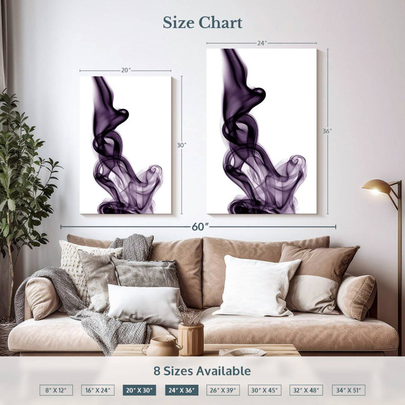 Avery Purple Smoke, 36" H x 24" W