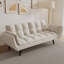 Beige de 57 po, confortable pour la vie quotidienne, dossier et siège groupés, petite chambre réglable de 57 po avec 3 postures, se transforme en lit, positions multiples, assemblage simple