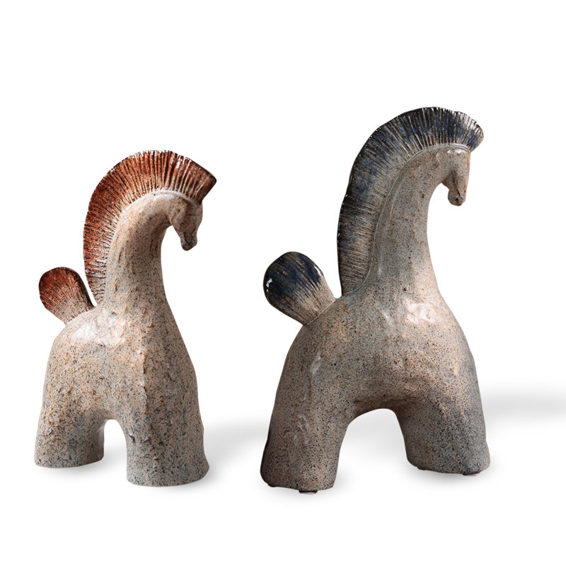 Picture Color Horse Ceramic Decorative Object