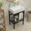 Lavabo de salle de bain mural 24 po x l 16,75 po avec support à serviettes en céramique blanche