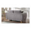 Causeuse rembourrée Leena de style contemporain en bois avec accents dorés et gris-649430503
