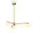 Priella Mid-century Brass Ellipse Glass Chandelier-1001720068-1001720071