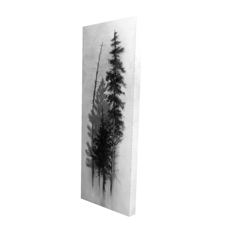 « silhouette of trees », impression sur toile tendue 1 pièce Wayland, H 48 po x l 16 po x P 1,5 po
