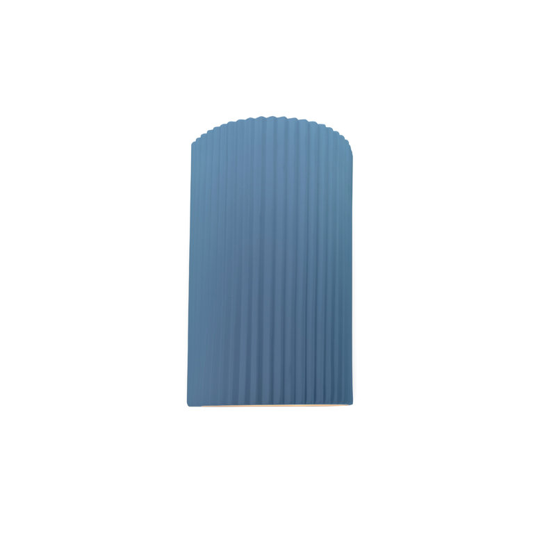 Applique murale en céramique Beda, Bleu ciel, H 9,5 po x l 5,75 po x P 4 po