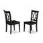 Ensemble table et chaises de cuisine 7 pièces comprenant une table de salle à manger rectangulaire avec rallonge papillon et 6 chaises, 107 x 152 cm, noir