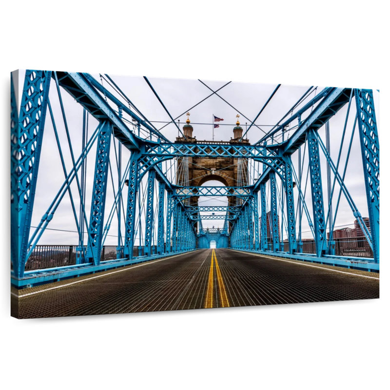 Pont bleu de Cincinnati, H 20 po x l 30 po
