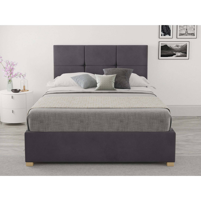 Moyers Upholstered Ottoman Storage Bed, Super King (6'), Steel